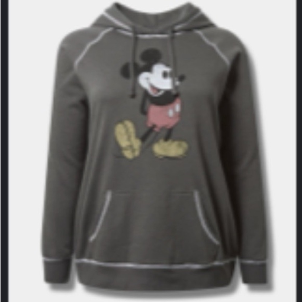 Torrid Charcoal Mickey Mouse Hoodie